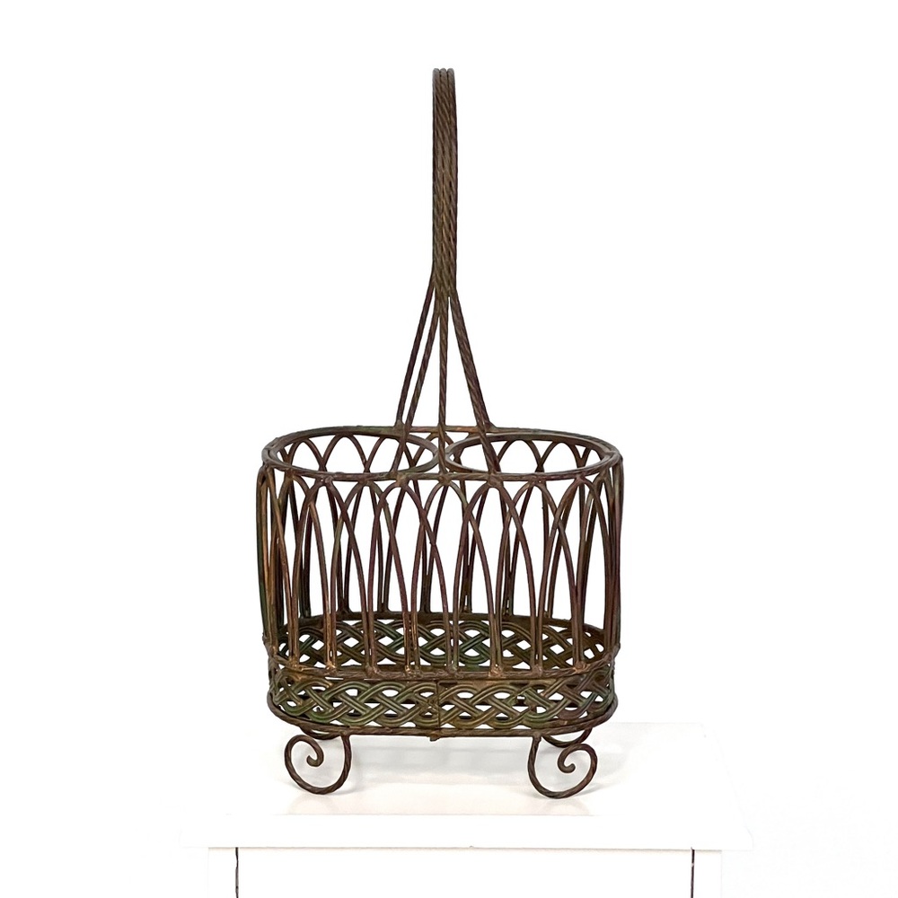 Metal Wine Caddy - Hold Two Bottles!